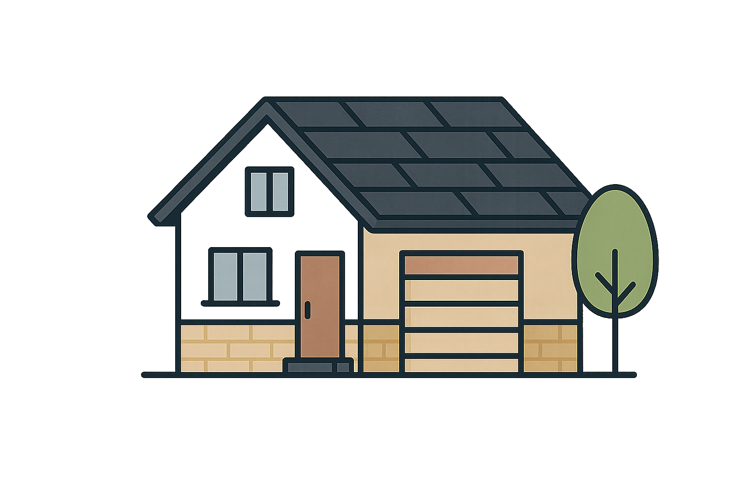 Illustration maison moderne