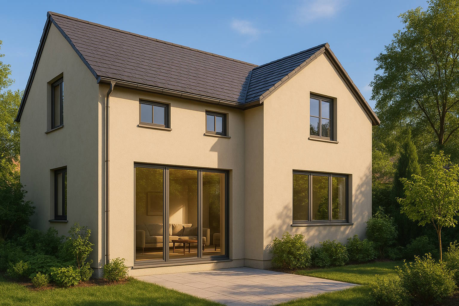 Maison lumineuse avec surfaces vitrées dans l’Aube